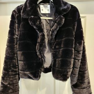 Black fur jacket